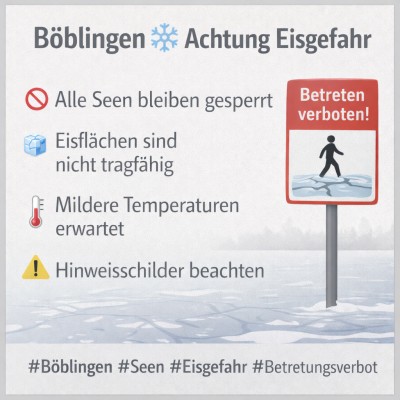 Für alle Böblinger Seen gilt ein Betretungsverbot: Kein Böblinger See ist zum Betreten freigegeben!