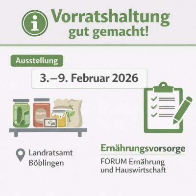 Ausstellung zur Ernährungsvorsorge im Landratsamt Böblingen