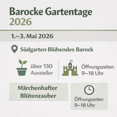 Barocke Gartentage 2026 im Südgarten des Blühenden Barock