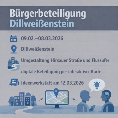 Digitale Bürgerbeteiligung zur Umgestaltung in Dillweißenstein
