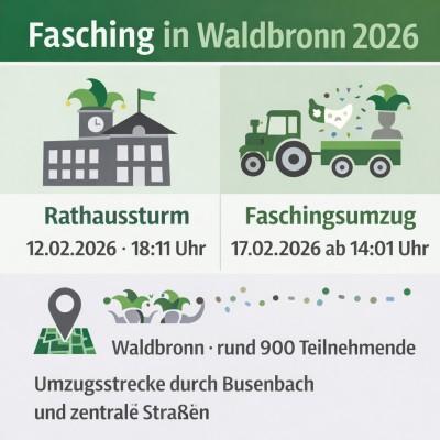 Rathaussturm und Faschingsumzug prägen Fasching in Waldbronn