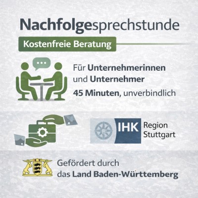 IHK bietet Nachfolgesprechstunde für Unternehmen an