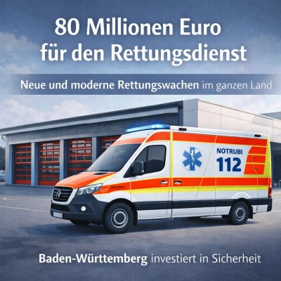 Land investiert 80 Millionen Euro in moderne Rettungswachen