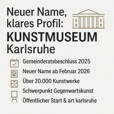 Städtische Galerie wird Kunstmuseum Karlsruhe ab Februar 2026