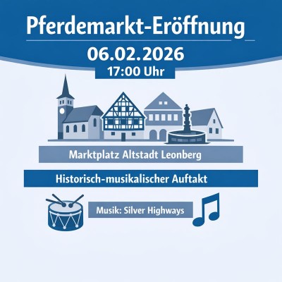 Pferdemarkt Leonberg startet mit historisch-musikalischer Eröffnung