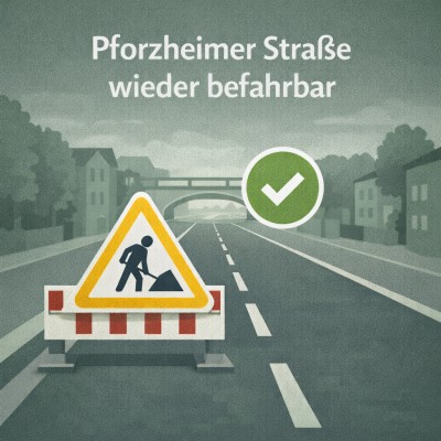 Pforzheimer Straße in Waldbronn ab 26. Februar wieder befahrbar