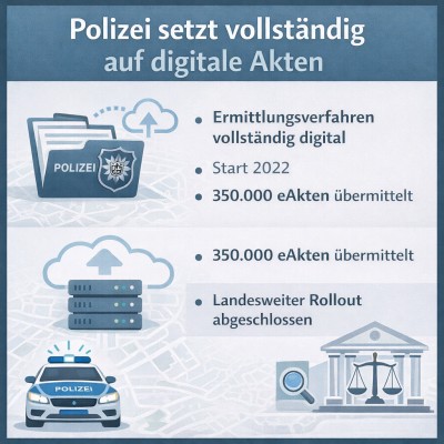 Polizei Baden-Württemberg schließt landesweiten Rollout der eAkte ab