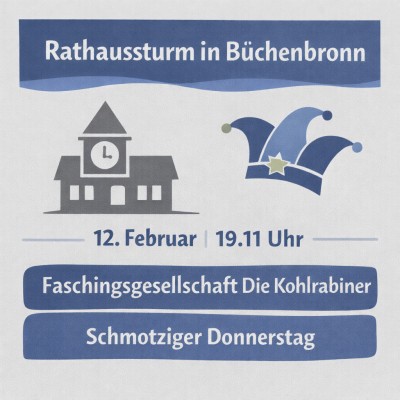 Rathaussturm am Schmotzigen Donnerstag in Büchenbronn