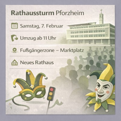 Rathaussturm in Pforzheim am 7. Februar geplant