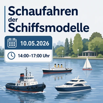 Schaufahren für Schiffsmodelle am Stadtparksee Leonberg