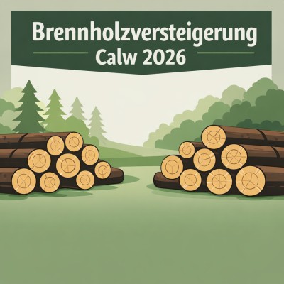 Stadt Calw: Brennholzversteigerung 2026 am 20. März