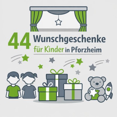 Theater Pforzheim übergibt 44 Wunschgeschenke an Kinder