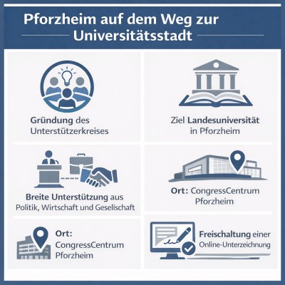 Unterstützerkreis wirbt geschlossen für Universitätsstadt Pforzheim