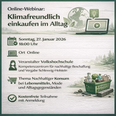 Webinar informiert über klimafreundlichen Konsum im Alltag