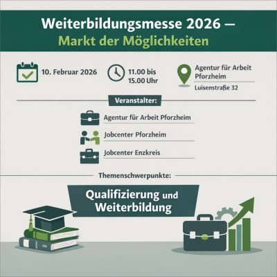 Weiterbildungsmesse 2026 in Pforzheim informiert zu Qualifizierung