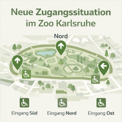 Zoo Karlsruhe öffnet Kasse Nord wieder täglich