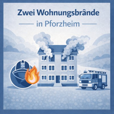 Zwei Wohnungsbrände am Samstagvormittag in Pforzheim