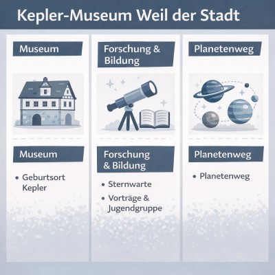 Kepler-Museum Weil der Stadt Infografik