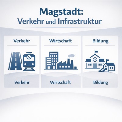 Magstadt: Verkehr, Wirtschaft und Bildung